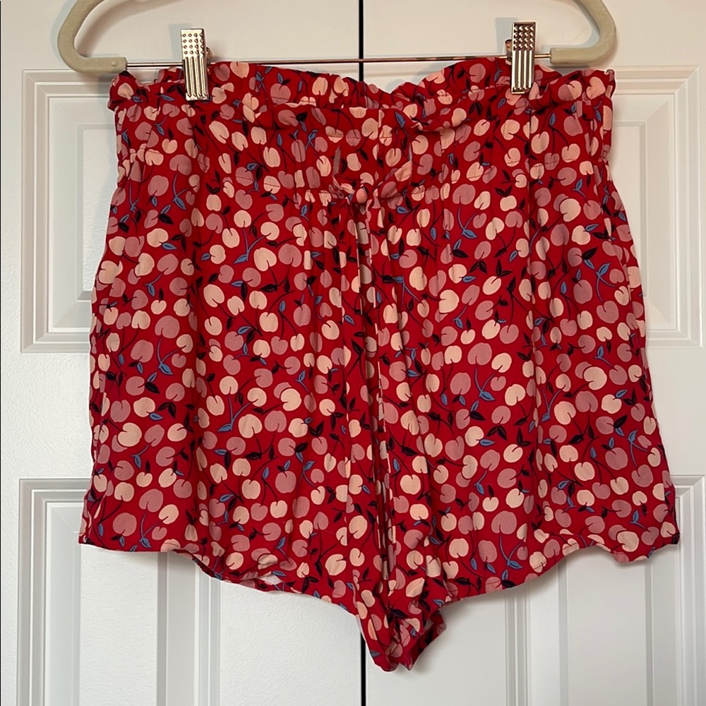Loft Red Cherry Print Women's Shorts